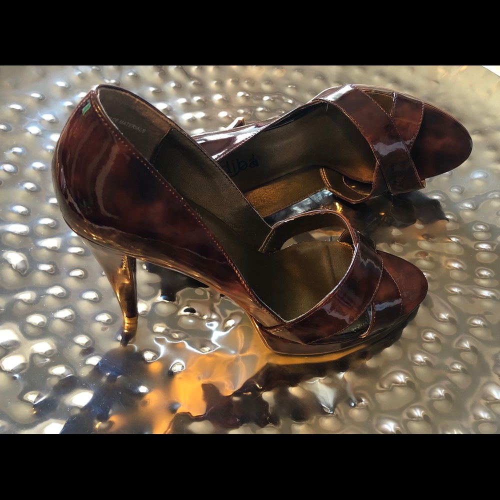 NEW Open Toe Tortoise Pumps